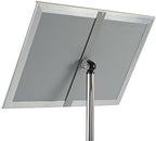 t-sign adjustable pedestal sign holder poster stand, front angle view