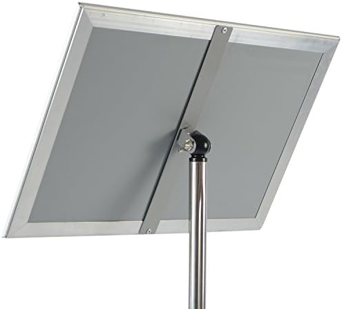 t-sign adjustable pedestal sign holder poster stand, front angle view
