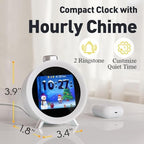 momilla alarm clocks for bedrooms, 2.8" color display, close-up detail