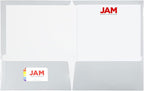 JAM PAPER Laminated Two Pocket Glossy School Folders - Image 2