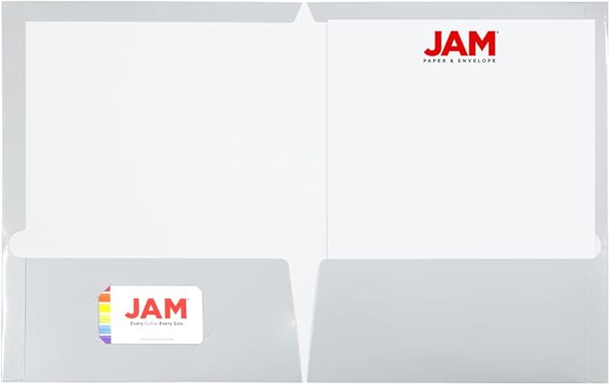 JAM PAPER Laminated Two Pocket Glossy School Folders - Image 2