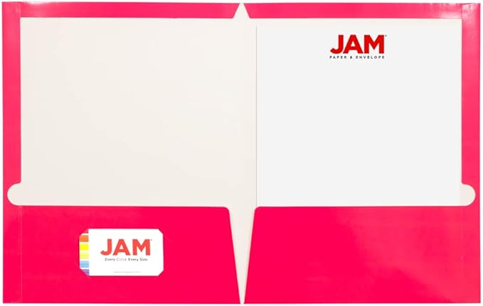 JAM PAPER Laminated Two Pocket Glossy School Folders - Image 4
