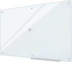 Glass Whiteboard 6'x 4', Magnetic Dry Erase Board, Large Framless Glass White