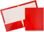 JAM PAPER Laminated Two Pocket Glossy Folders by JAMPaper
