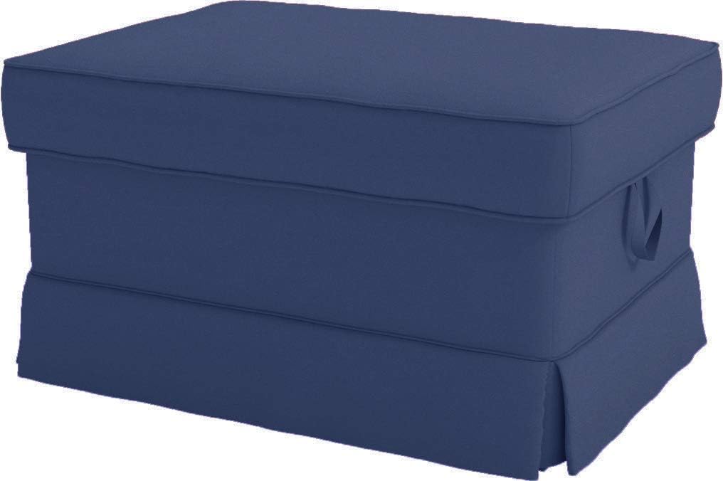 Cotton Ektorp Ottoman Cover Replacement is Custom Made Slipcover Compatible w...
