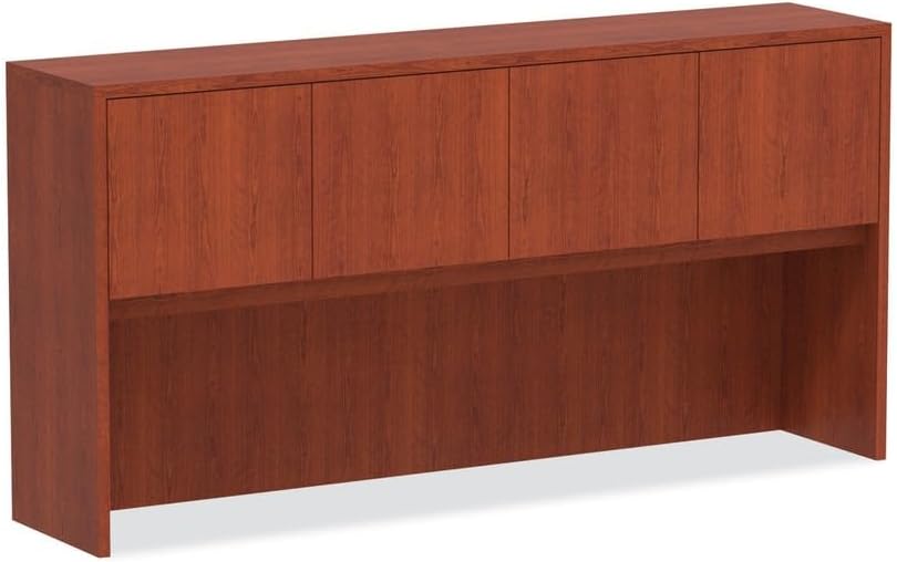 Alera alera Valencia Series Hutch with Doors, 4 compartments, 70.63w x 15d x 35.38h, Medium Cherry