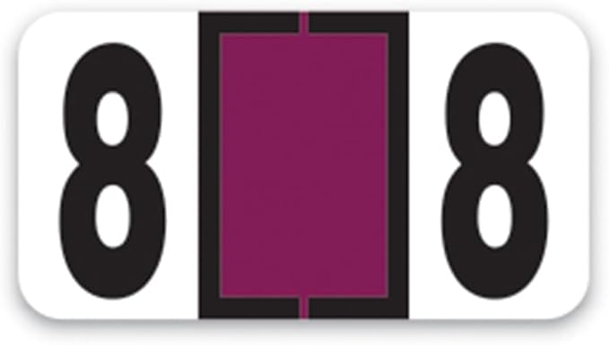 File Right Number Labels Roll – Color-Coded Numeric Filing Labels, 1-5/8" × by Unknown