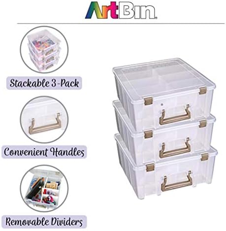 artbin 6990zz super satchel double deep 3-pack, portable, package contents