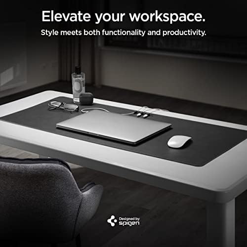 Spigen PU Leather Desk Pad with Built-in Cable Magnets 35.4"x15.7"