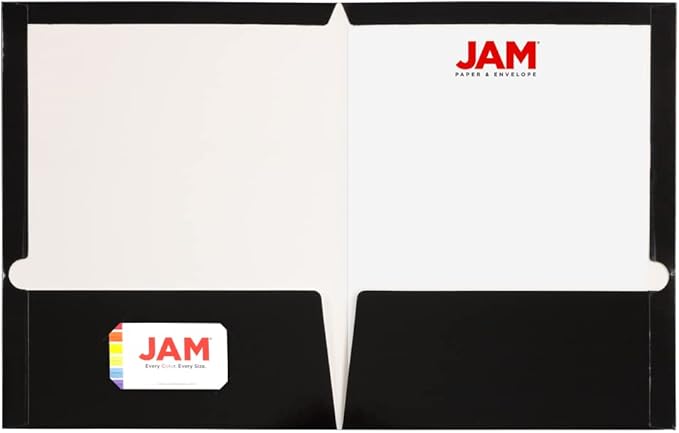 JAM PAPER Laminated Two Pocket Glossy School Folders - Image 2