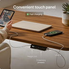 Desktronic HomeOne Standing Desk 60x30 — Ergonomic Sit Stand Home Office Desk, Made in Europe, Electric Dual Motor Height Adjustable, USB & USB-C Charging, Wobble-Free, Touchscreen, 3 Memory Presets