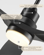 52 inch ceiling fans with lights remote, 3, side view