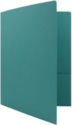 LUXPaper 9" x 12" Presentation Folders | Two Pocket | Teal | 100lb. Cover | 10 - Image 4