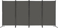 MAYOLIAH 4 Panel Privacy Screen Room Dividers 6FT Tall Portable Office Wall