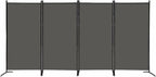 MAYOLIAH 4 Panel Privacy Screen Room Dividers 6FT Tall Portable Office Wall