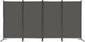 MAYOLIAH 4 Panel Privacy Screen Room Dividers 6FT Tall Portable Office Wall by MayoliahHome
