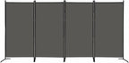 MAYOLIAH 4 Panel Privacy Screen Room Dividers 6FT Tall Portable Office Wall by MayoliahHome