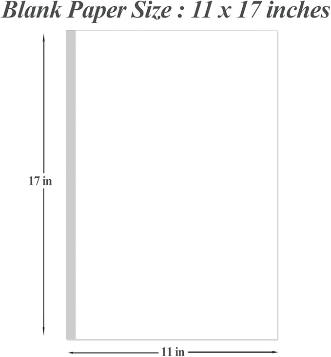 11" x 17" Blank Print Paper, 135Sheets/270Pages Blank Loose-Leaf Paper - Image 2