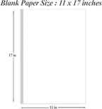 11" x 17" Blank Print Paper, 135Sheets/270Pages Blank Loose-Leaf Paper - Image 2