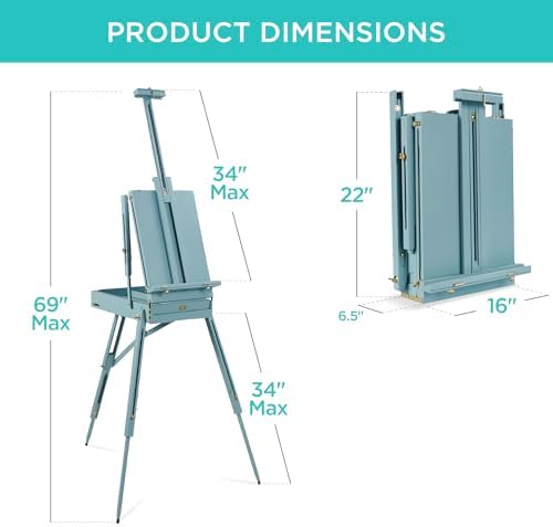 best choice products art easel for painting, portable on a desk or shelf