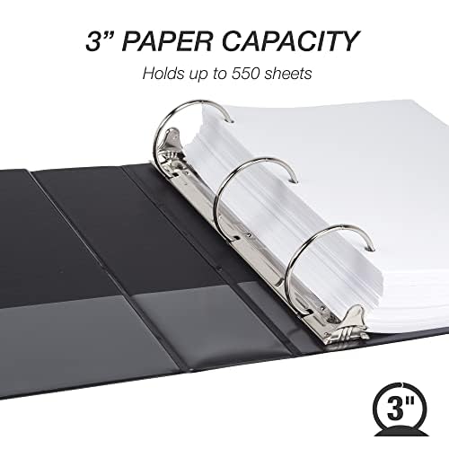 Samsill 3 Inch 3 Ring Binders, Made in USA, Economy Round Ring, 550 Sheet - Image 3