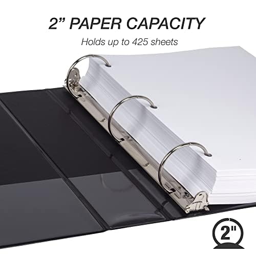 Samsill 2 Inch 3 Ring Binders, Made in USA, Economy Round Ring, 425 Sheet - Image 4