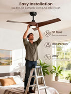 taloya 52 inch modern ceiling fans with lights, view 9
