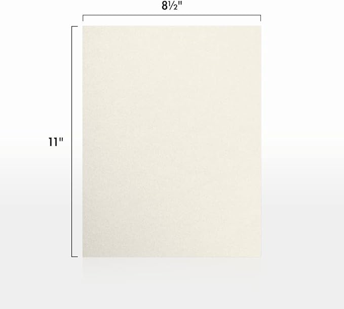 LUXPaper 8.5" x 11" Paper | Letter Size | Quartz Metallic | 80lb. Text | 50 Qty - Image 2