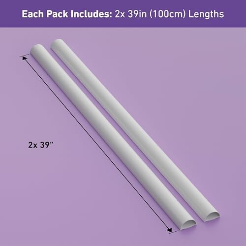D-Line Half Round Cord Hider, Patented Cable Cover, Hide TV Wall Mount Wires,...