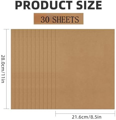 30 Sheets Brown Kraft Cardstock 8.5'' x 11'', 250gsm/90lb Heavyweight Cover - Image 2