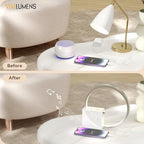 vivilumens sunrise digital alarm clock, white noise sound on a desk or shelf