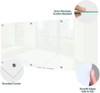 J&J worldwide Magnetic Glass Whiteboard 8' x 4', 96 x 48 Inches Large Frameless - Image 2