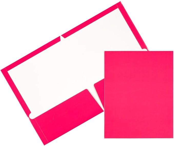 JAM PAPER Laminated Two Pocket Glossy Folders by JAMPaper