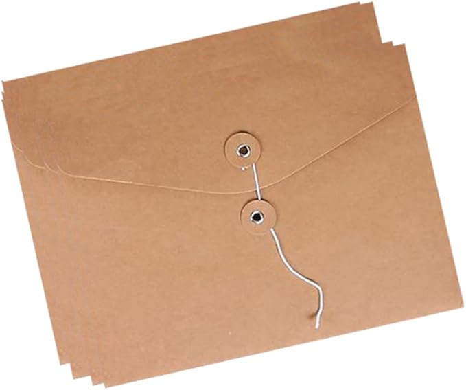 10pcs A4 Kraft Paper Envelopes Portfolio Foolscap File Folders Document Folder by iNelihoo