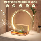 vivilumens sunrise alarm clock wireless charger, white noise, front angle view