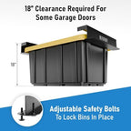 usa based overhead garage storage rack, connectable heavy on a desk or shelf