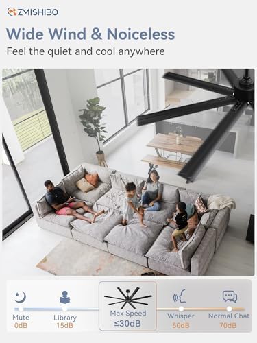 zmishibo 72 inch ceiling fan without light, 8, close-up detail