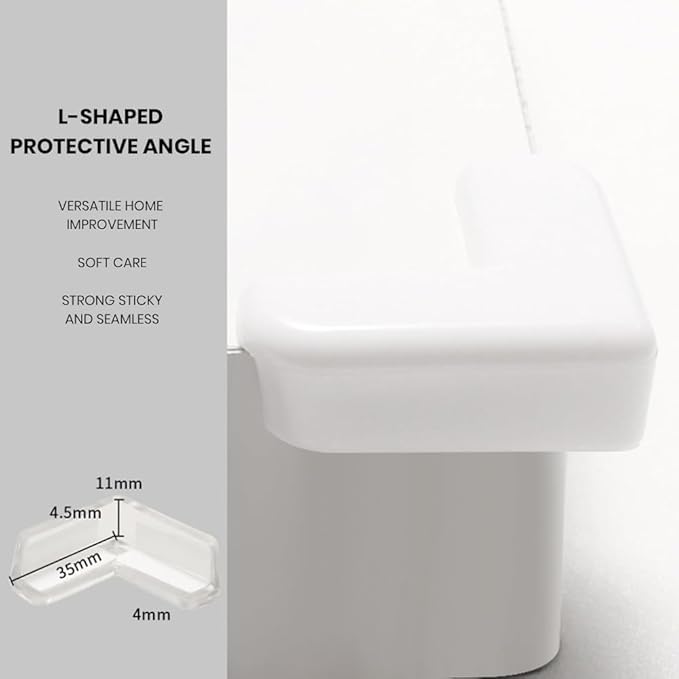 4Pcs White Corner and Edge Protectors, Self-Adhesive Bumpers - Image 4