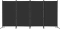 MAYOLIAH 4 Panel Privacy Screen Room Dividers 6FT Tall Portable Office Wall