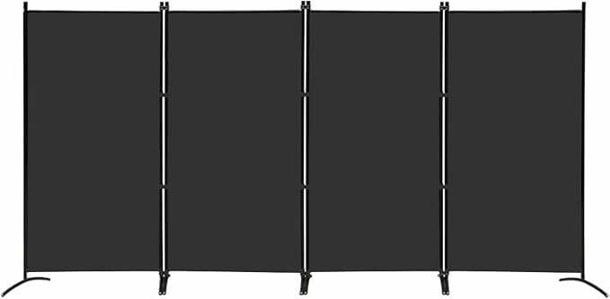 MAYOLIAH 4 Panel Privacy Screen Room Dividers 6FT Tall Portable Office Wall by MayoliahHome