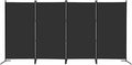 MAYOLIAH 4 Panel Privacy Screen Room Dividers 6FT Tall Portable Office Wall by MayoliahHome