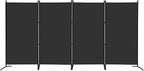 MAYOLIAH 4 Panel Privacy Screen Room Dividers 6FT Tall Portable Office Wall by MayoliahHome