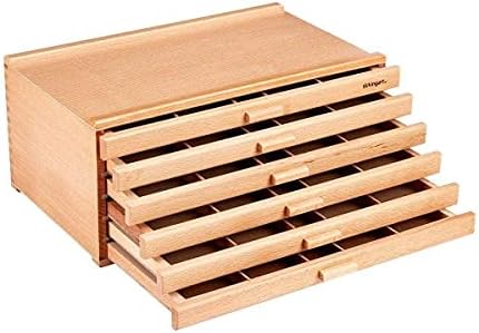 kingart wood 6-drawer artist supply storage box, 15-3/4”, main product view