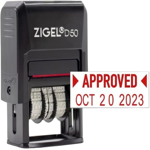 ZIGEL D50 Date Stamp with Approved - Image 2