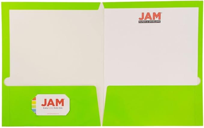JAM PAPER Laminated Two Pocket Glossy School Folders - Image 2