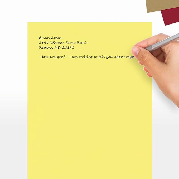 LUXPaper 8.5" x 11" Paper | Letter Size | Pastel Canary Yellow | 60lb. Text | - Image 6