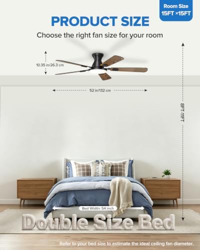 ume 52" ceiling fan with lights, remote control, view 9