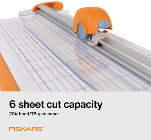 Fiskars Rotary Paper Cutter, Compact & Portable, 12" Cut Length