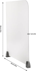 KONKENIE Acrylic Office Privacy Partition Indoor Desk Divider Guard Rectangle - Image 2