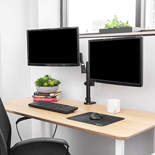 TechOrbits Triple/Double/Single Monitor Mount Stand - Computer Screen Desk Ga...